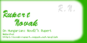 rupert novak business card
